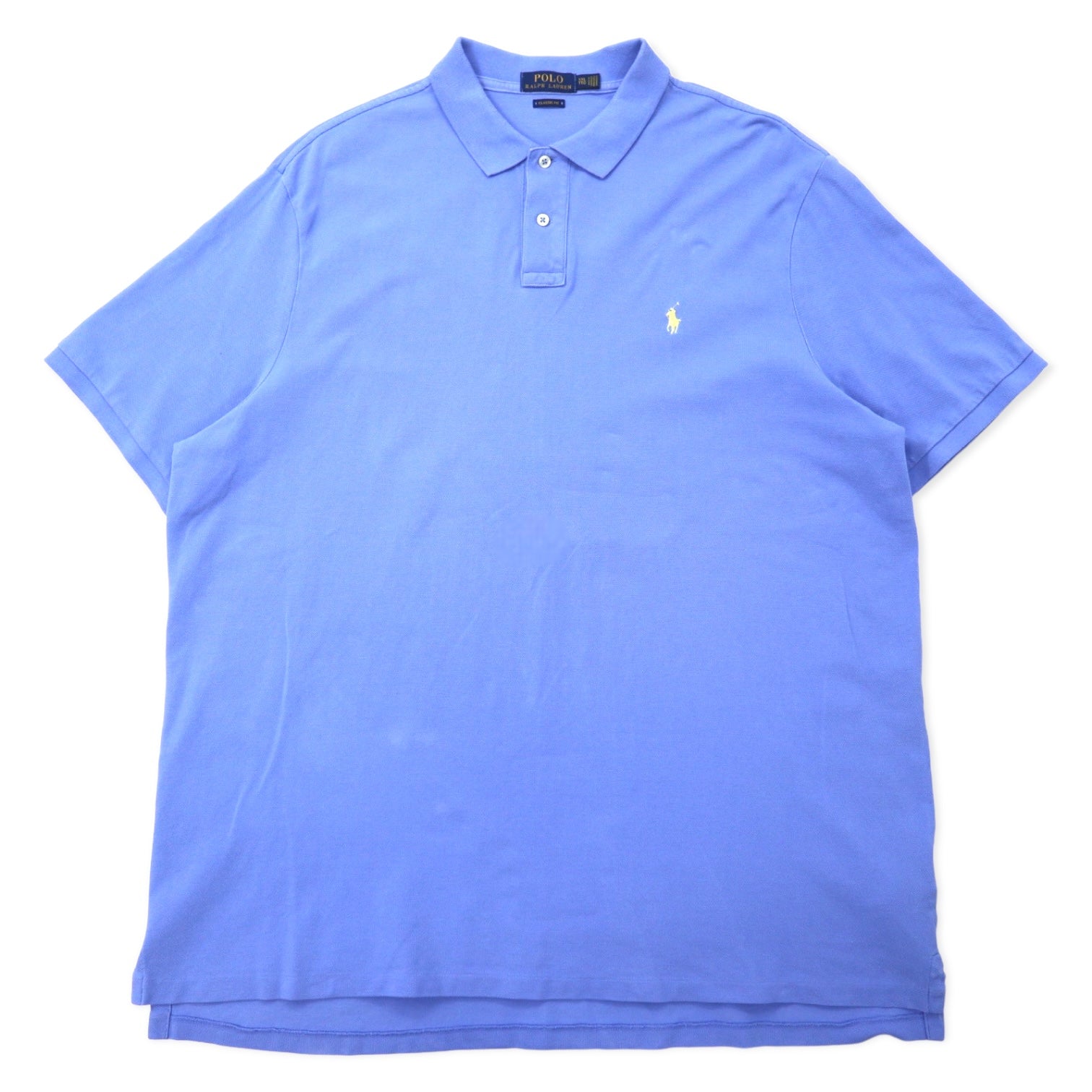 POLO RALPH LAUREN Polo XXL blu in cotone piqué CLASSIC FIT con piccolo pony ricamato, taglia grande