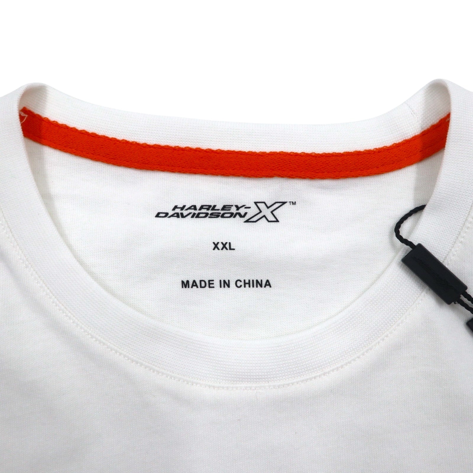 T-shirt HARLEY DAVIDSON stampa a scacchi 2XL bianca cotone Nuovo