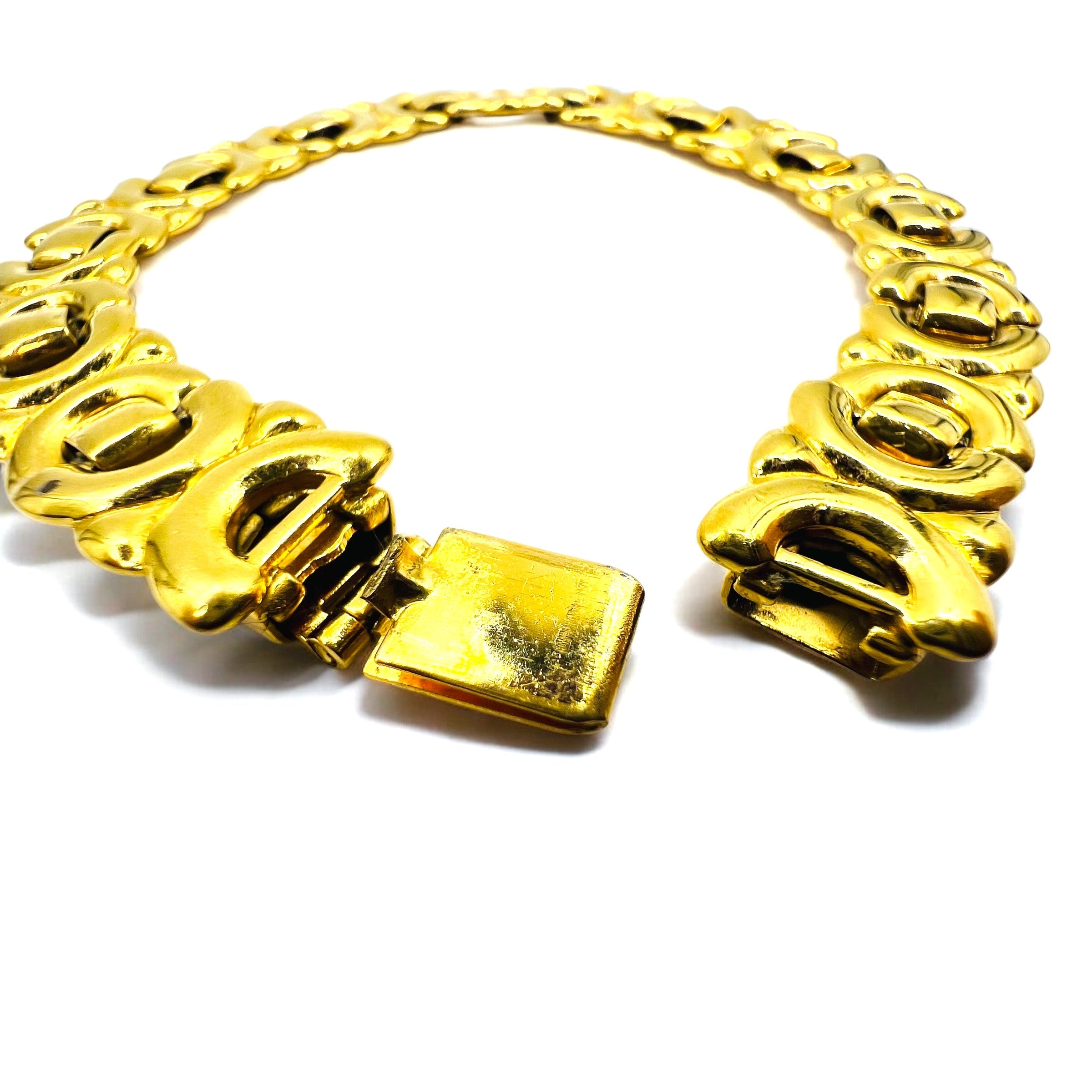 CELINE Bracciale vintage in oro con Triomphe, Made in Italy