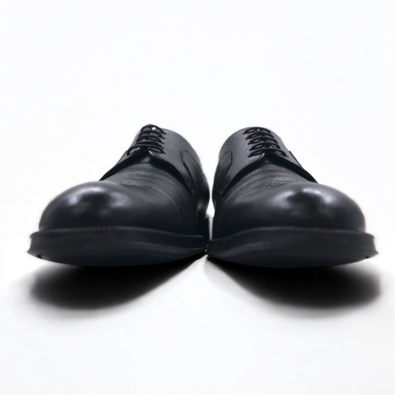 Salvatore Ferragamo Scarpe eleganti Derby 26 cm nere in pelle martellata 0478 B17 Made in Italy