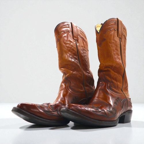 Botas Jaca カウボーイ ウエスタンブーツ 26cm カービングステッチ 刺繍 28005 メキシコ製