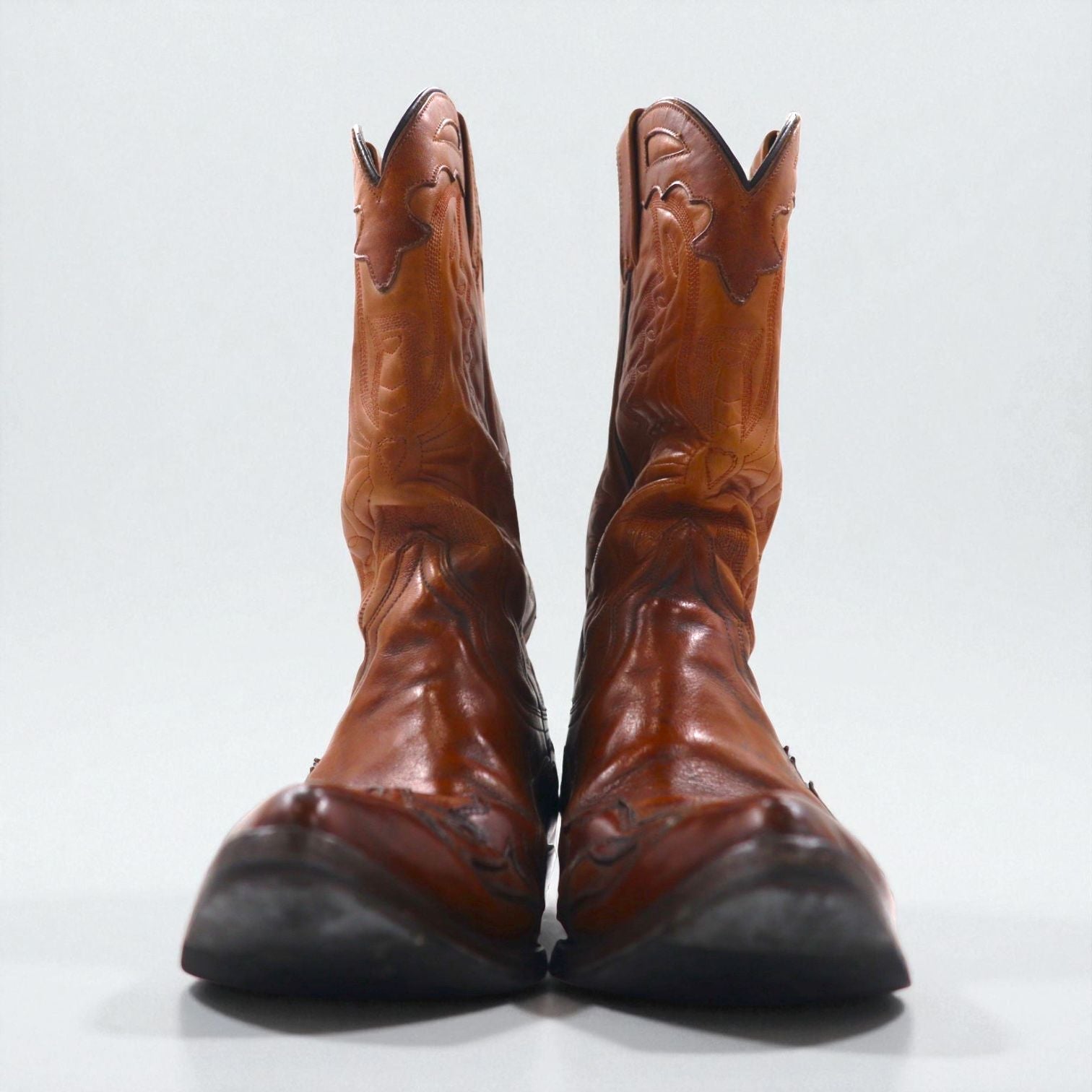 Botas Jaca カウボーイ ウエスタンブーツ 26cm カービングステッチ 刺繍 28005 メキシコ製