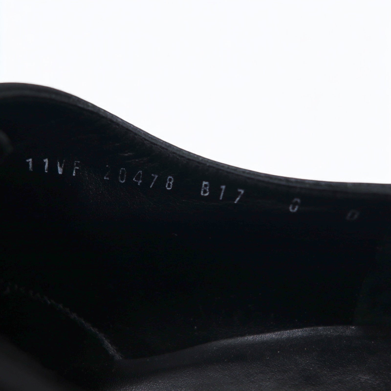 Salvatore Ferragamo Scarpe eleganti Derby 26 cm nere in pelle martellata 0478 B17 Made in Italy