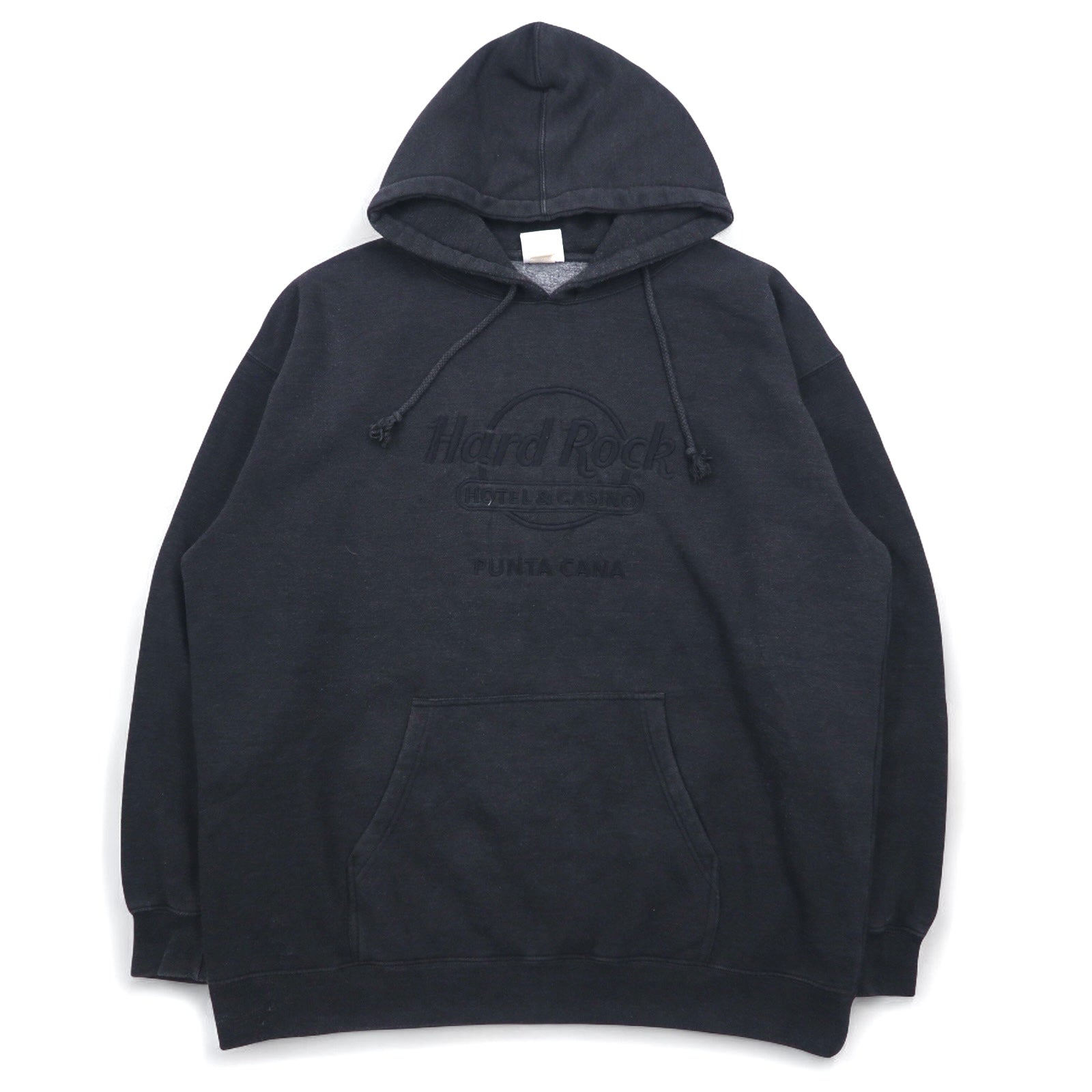 Hard Rock HOTEL Anni '90 Logo Ricamato Pullover Hoodie XXL Grigio PUNTA CANA