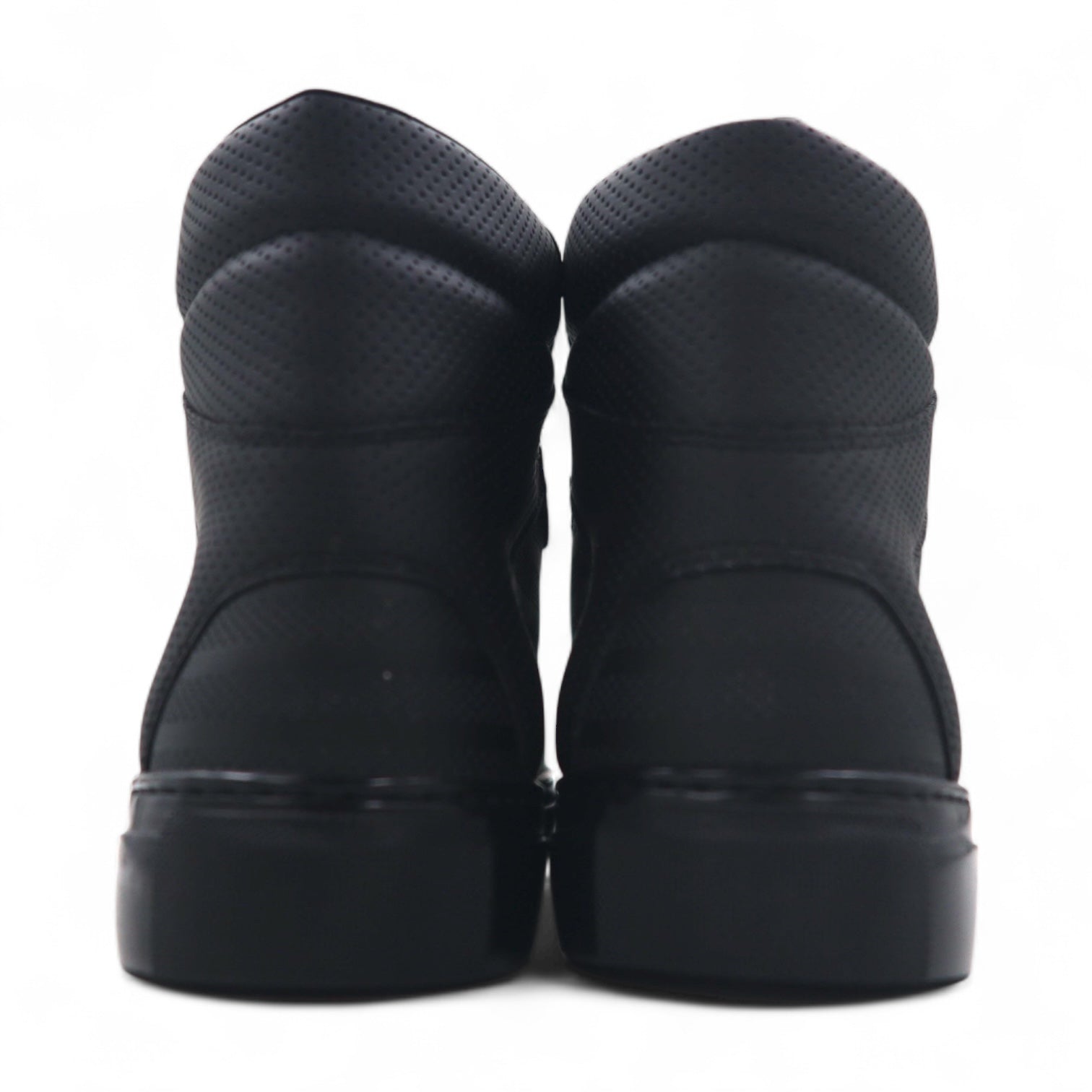 BALENCIAGA Monochrome High sneakers 27cm black pelle traforata Perforated High 373406 Made in Spain Nuovo con etichette