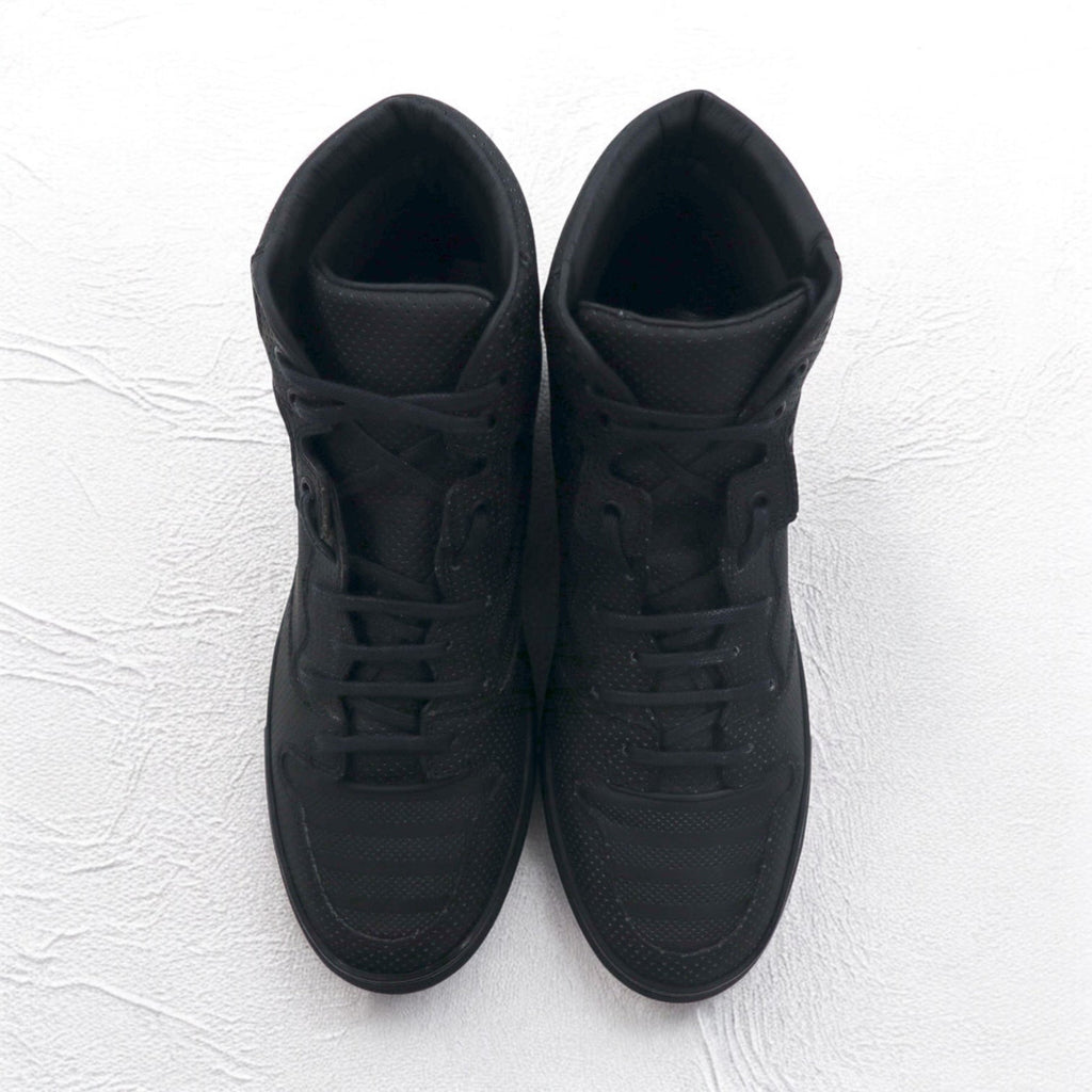 BALENCIAGA Monochrome High sneakers 27cm black pelle traforata Perforated High 373406 Made in Spain Nuovo con etichette