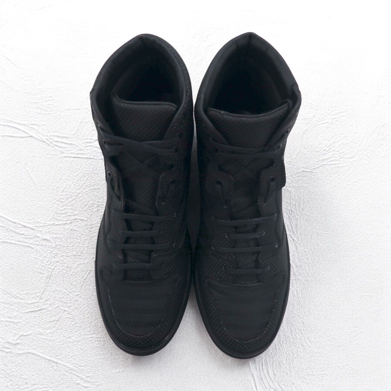 BALENCIAGA Monochrome High sneakers 27cm black pelle traforata Perforated High 373406 Made in Spain Nuovo con etichette