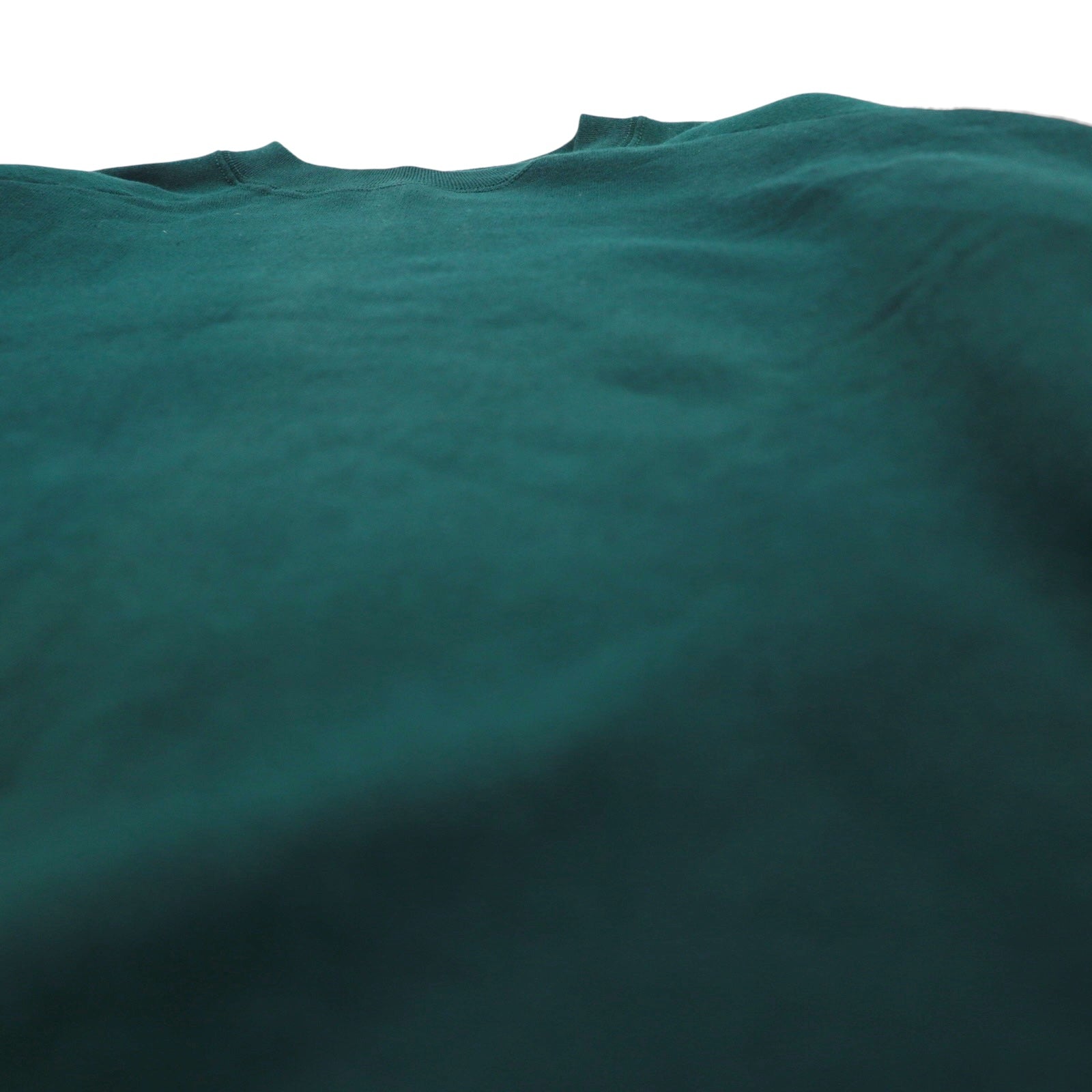 FRUIT OF THE LOOM Felpa vuota XL verde tinta unita cotone felpata all'interno