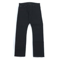 POLO RALPH LAUREN Jeans in denim nero a gamba dritta, taglia L, in cotone, cerniera IDEAL, patta con zip, patch in pelle, VARICK SLIM STRAIGHT JEANS