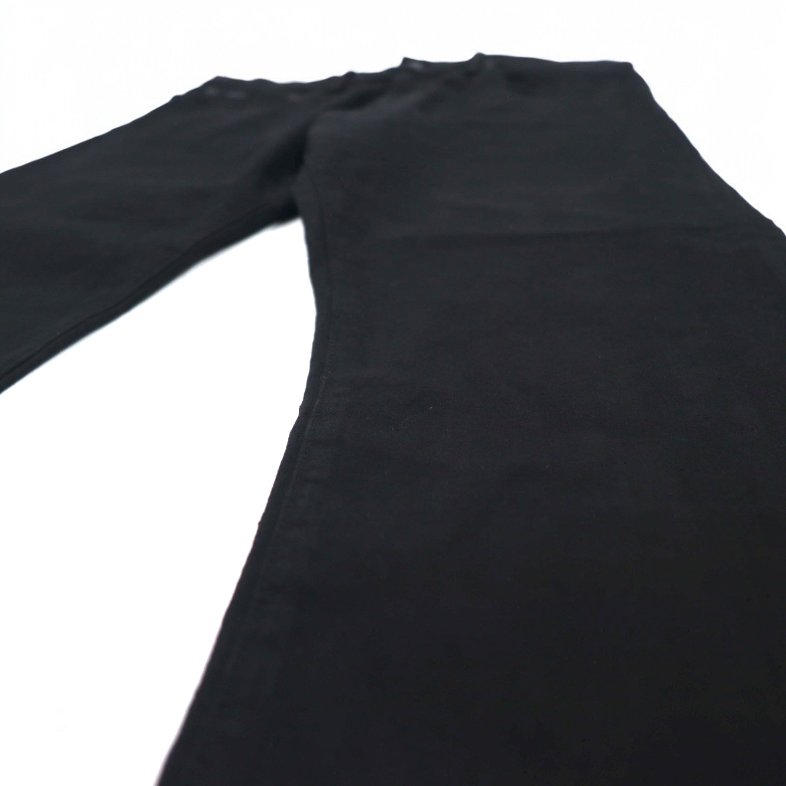 POLO RALPH LAUREN Jeans in denim nero a gamba dritta, taglia L, in cotone, cerniera IDEAL, patta con zip, patch in pelle, VARICK SLIM STRAIGHT JEANS