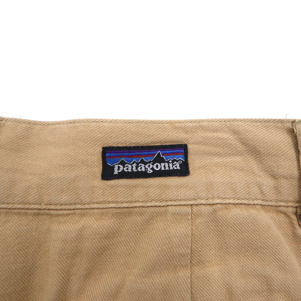 patagonia 90年代 雪無しタグ オーガニックコットン 2タック チノ ショートパンツ M ベージュ 57822