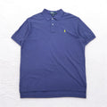 Polo by Ralph Lauren ポロシャツ XL ネイビー コットン 鹿の子 スモールポニー刺繍