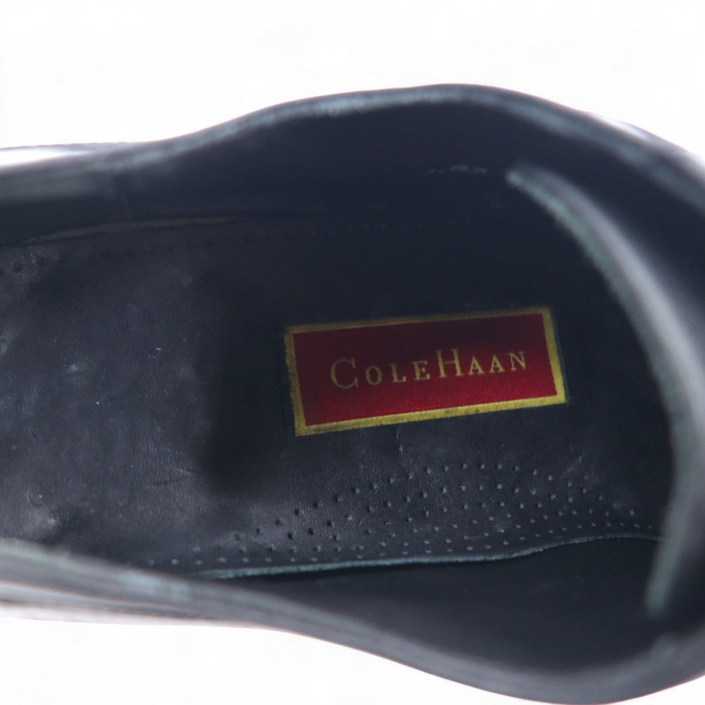 COLE HAAN Scarpe stringate eleganti con punta a U e spacco, 28.5 cm, nere, in pelle, allacciatura aperta 01594
