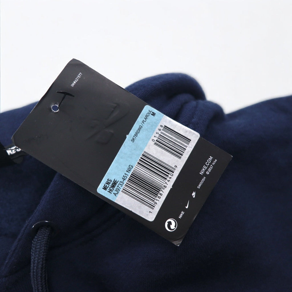 NIKE SB Icon Pullover Essential Hoodie M Blu navy Icon Hoody AJ9733-451 Prodotto in Pakistan Nuovo