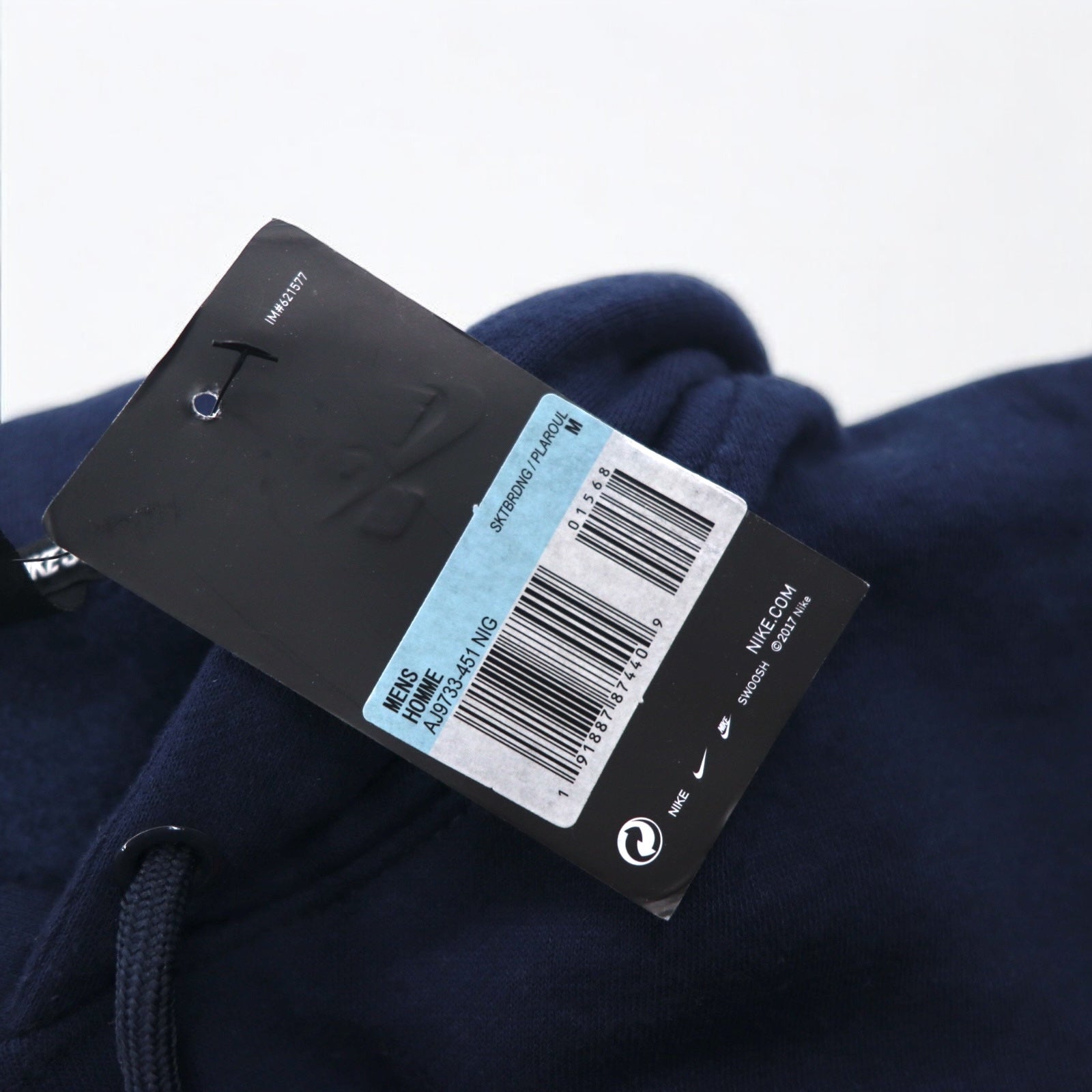 NIKE SB Icon Pullover Essential Hoodie M Blu navy Icon Hoody AJ9733-451 Prodotto in Pakistan Nuovo