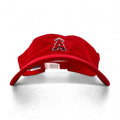 NIKEドライフィット サンバイザー キャップ FREE レッド MLB Los Angeles Angels スウォッシュ