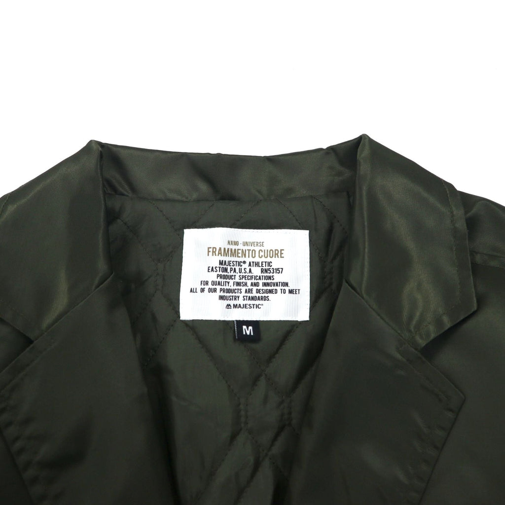 MAJESTIC × FRAMMENTO CUORE ナイロン テーラードジャケット M カーキ 中綿 XM23-MAJ-0009-GRN6 nano universe 別注