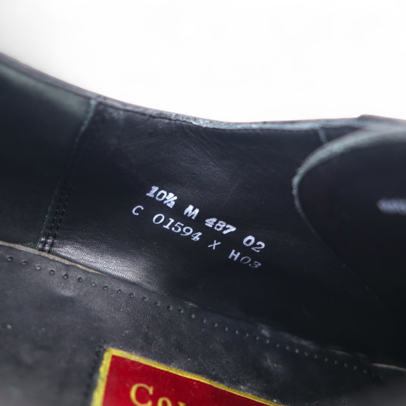 COLE HAAN Scarpe stringate eleganti con punta a U e spacco, 28.5 cm, nere, in pelle, allacciatura aperta 01594