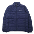 Eddie Bauer ダウンジャケット S ネイビー ナイロン 650フィルパワー ワンポイントロゴ EB650