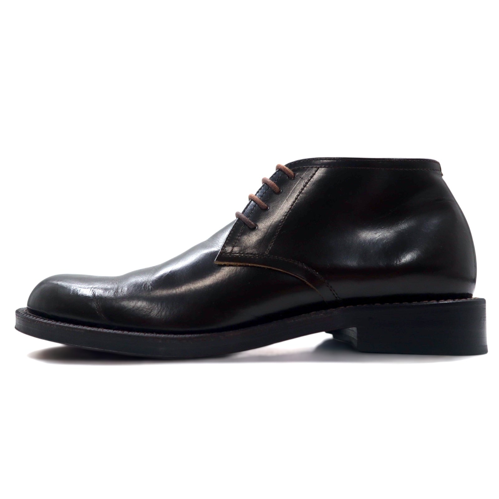tricot COMME des GARCONS stivali chukka 23,5 cm marrone pelle made in Japan