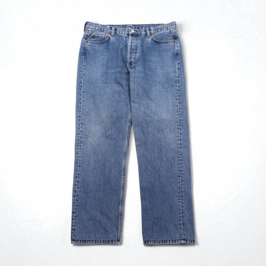 Levi's Anni '90 USA 501 Jeans L Indigo Blu Chiusura a bottoni 5010114