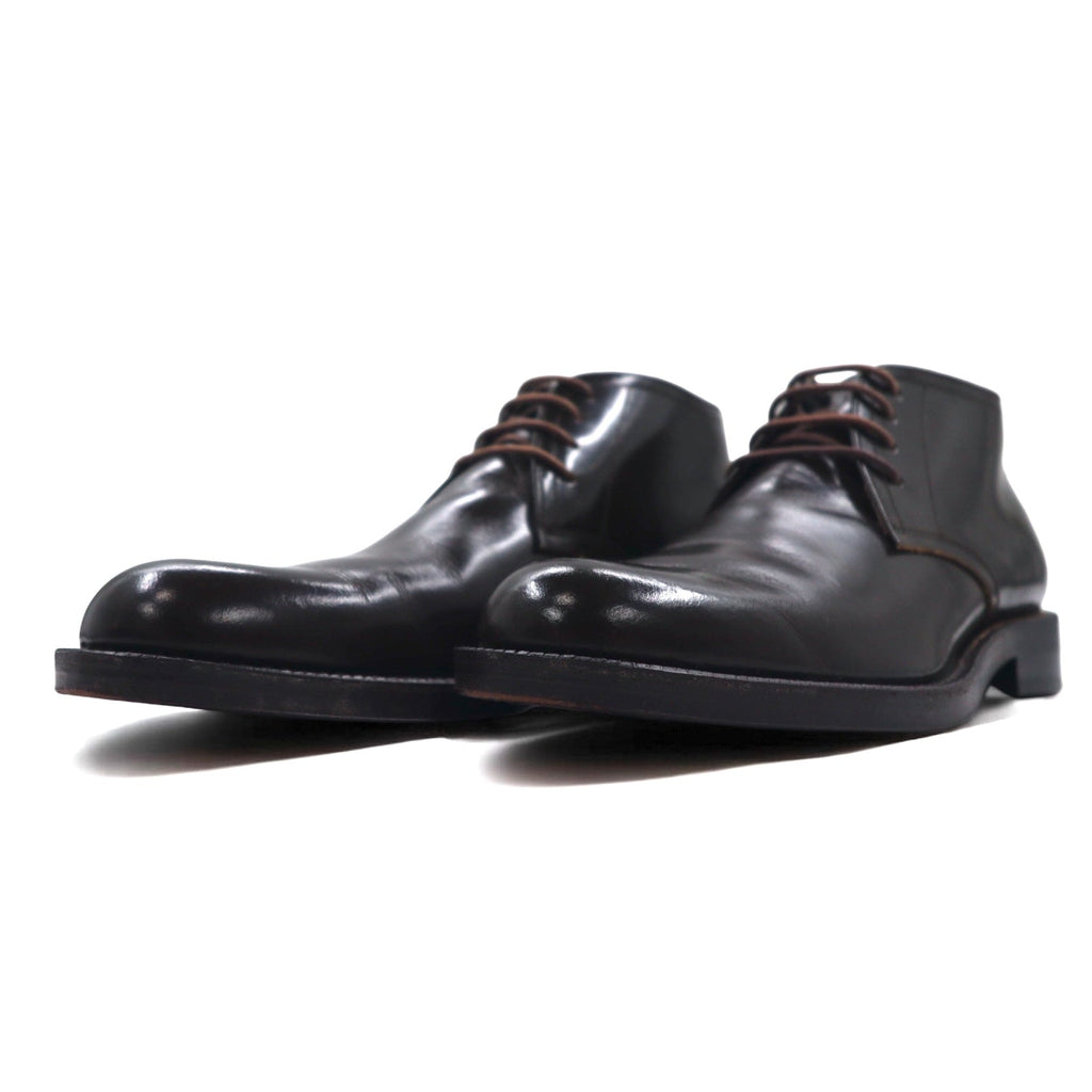 tricot COMME des GARCONS stivali chukka 23,5 cm marrone pelle made in Japan