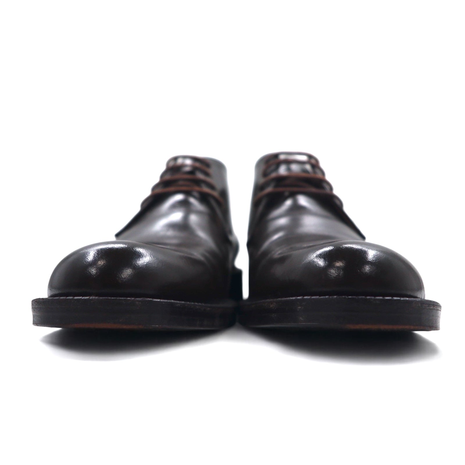 tricot COMME des GARCONS stivali chukka 23,5 cm marrone pelle made in Japan