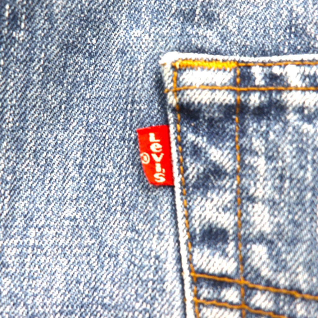 Levi's Anni '90 USA 501 Jeans L Indigo Blu Chiusura a bottoni 5010114