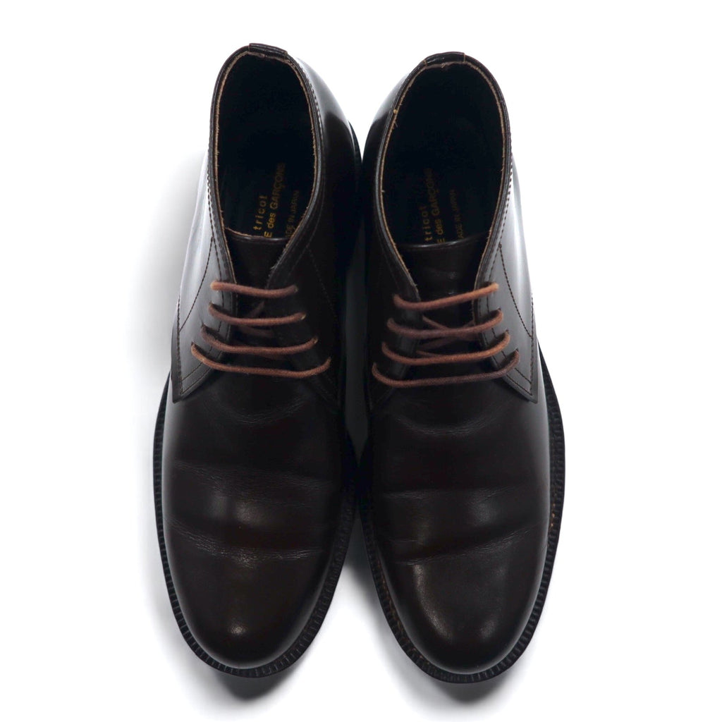 tricot COMME des GARCONS stivali chukka 23,5 cm marrone pelle made in Japan