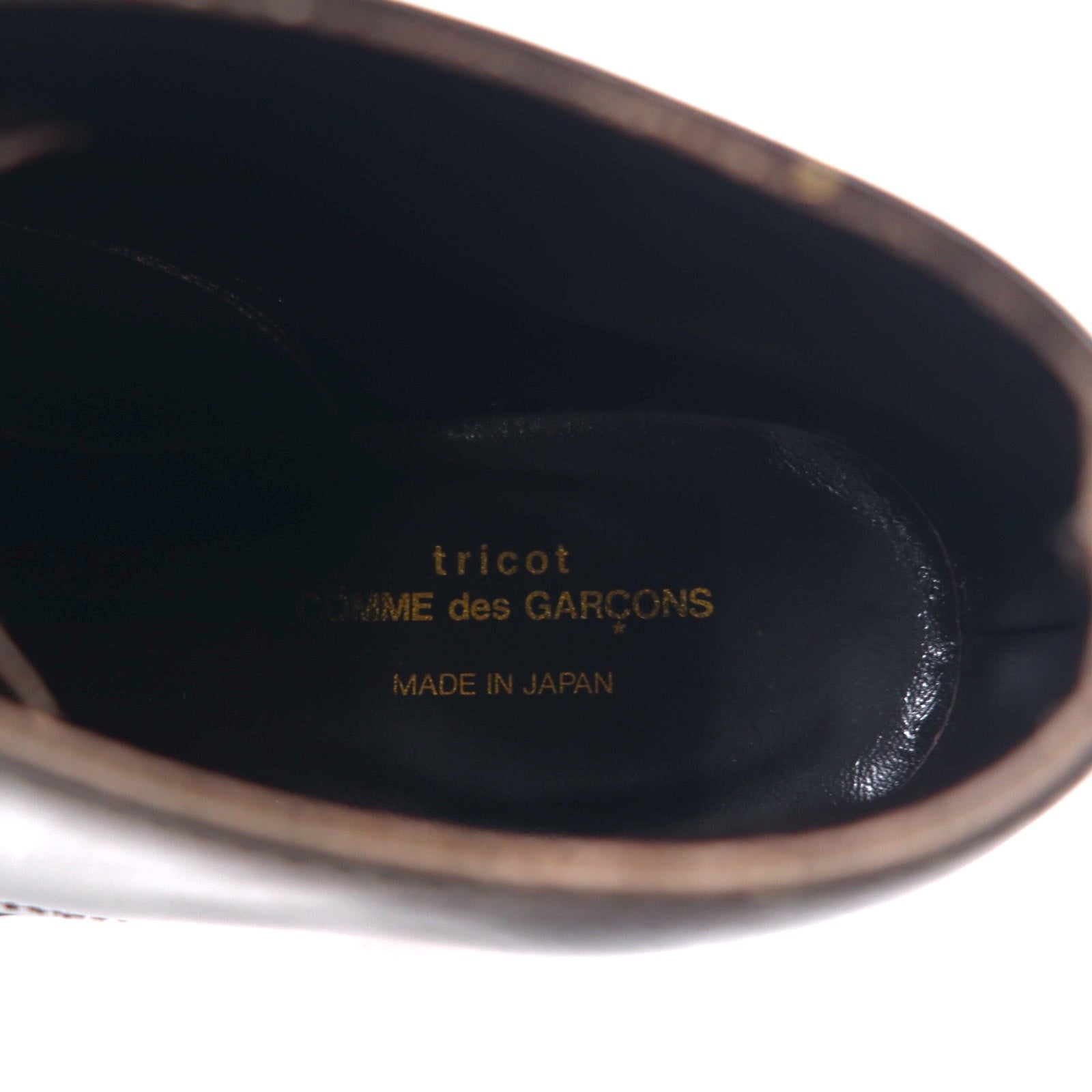 tricot COMME des GARCONS stivali chukka 23,5 cm marrone pelle made in Japan