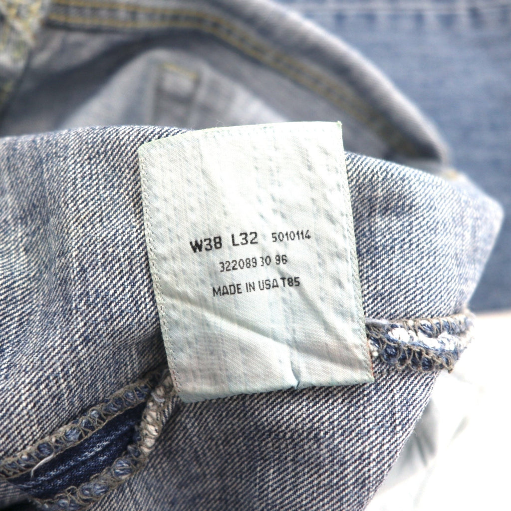 Levi's Anni '90 USA 501 Jeans L Indigo Blu Chiusura a bottoni 5010114