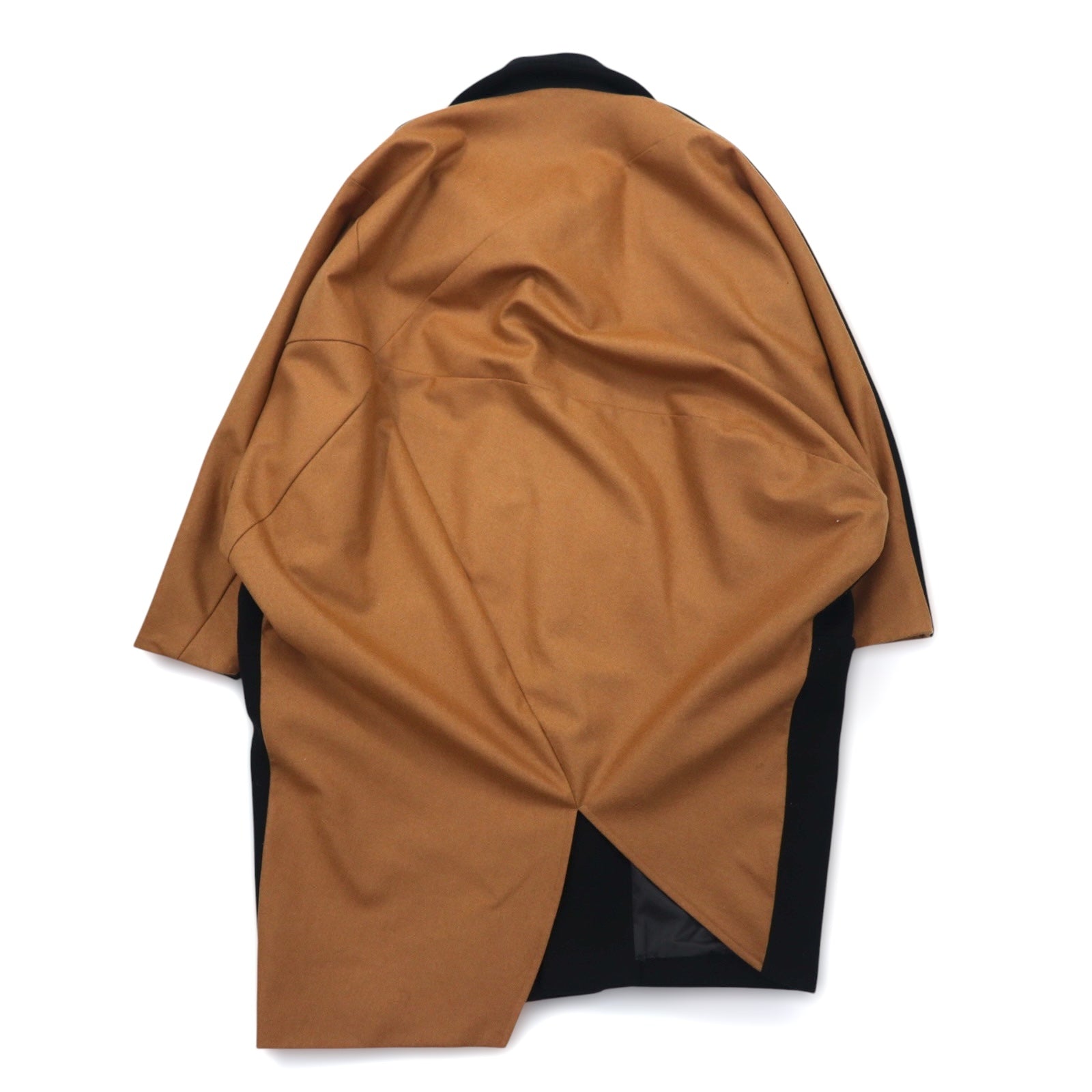 ka na ta Cappotto a palloncino con collo a listino, taglia unica, nero, beige, bicolore, in lana, made in Japan