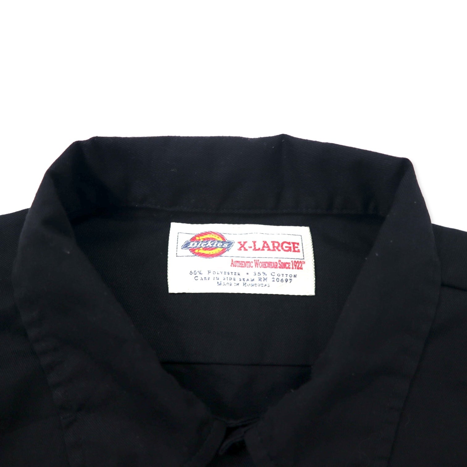 Dickies Camicia da lavoro a maniche corte XL Nera Poliestere Cotone Taglia grande