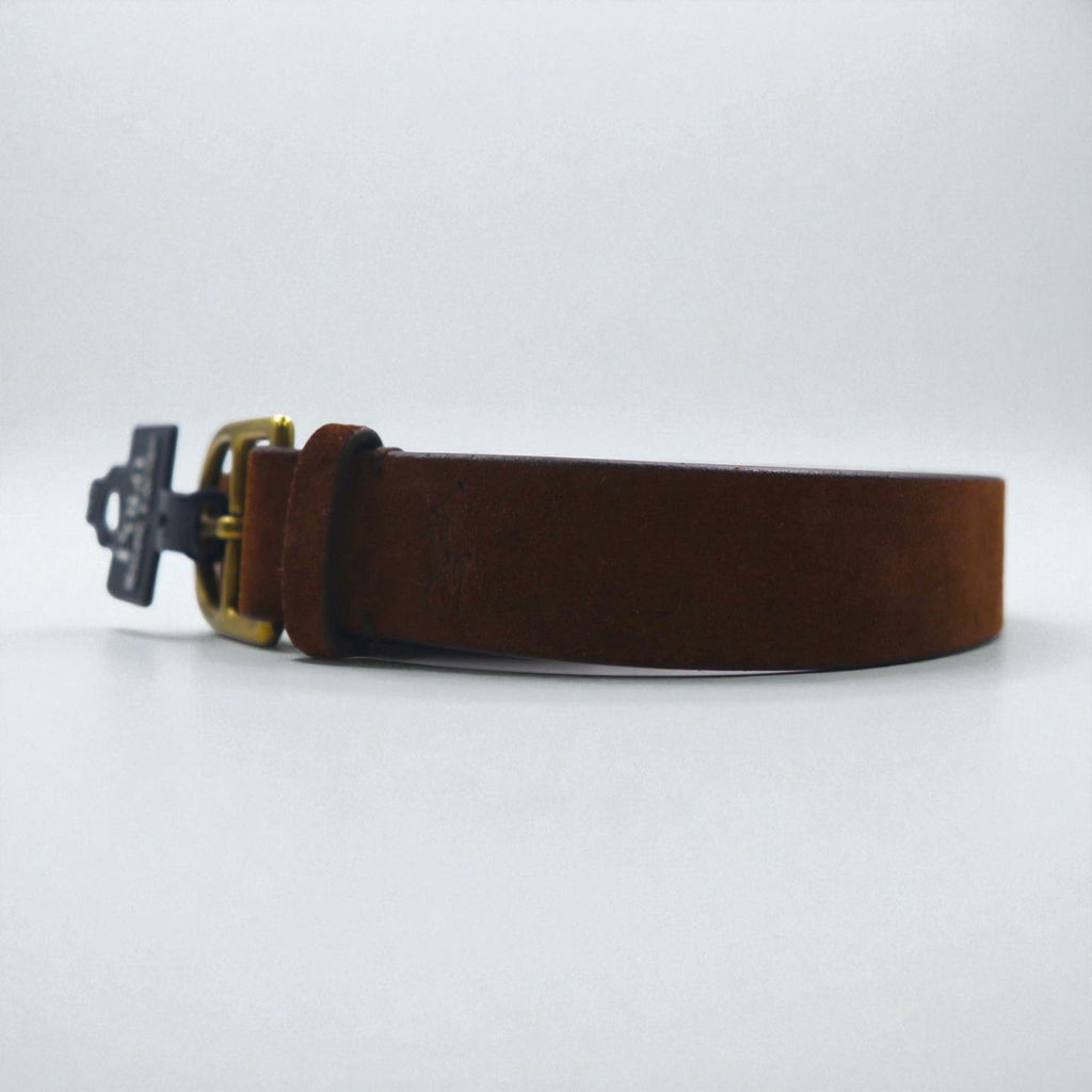 Polo Ralph Lauren イタリアンレザー ベルト ブラウン レザー ゴールド バックル 405188056-213 未使用品