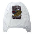 Hanes USA製 90年代 ACTIVE WEAR フットボール プリント スウェット L ホワイト コットン 裏起毛 両面プリント WAYNOKA RAILS