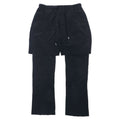 Sasquatch Fabrix, pantaloni a strati in finta pelle scamosciata, taglia M, neri, poliestere, 16AW-PA-007, Made in Japan
