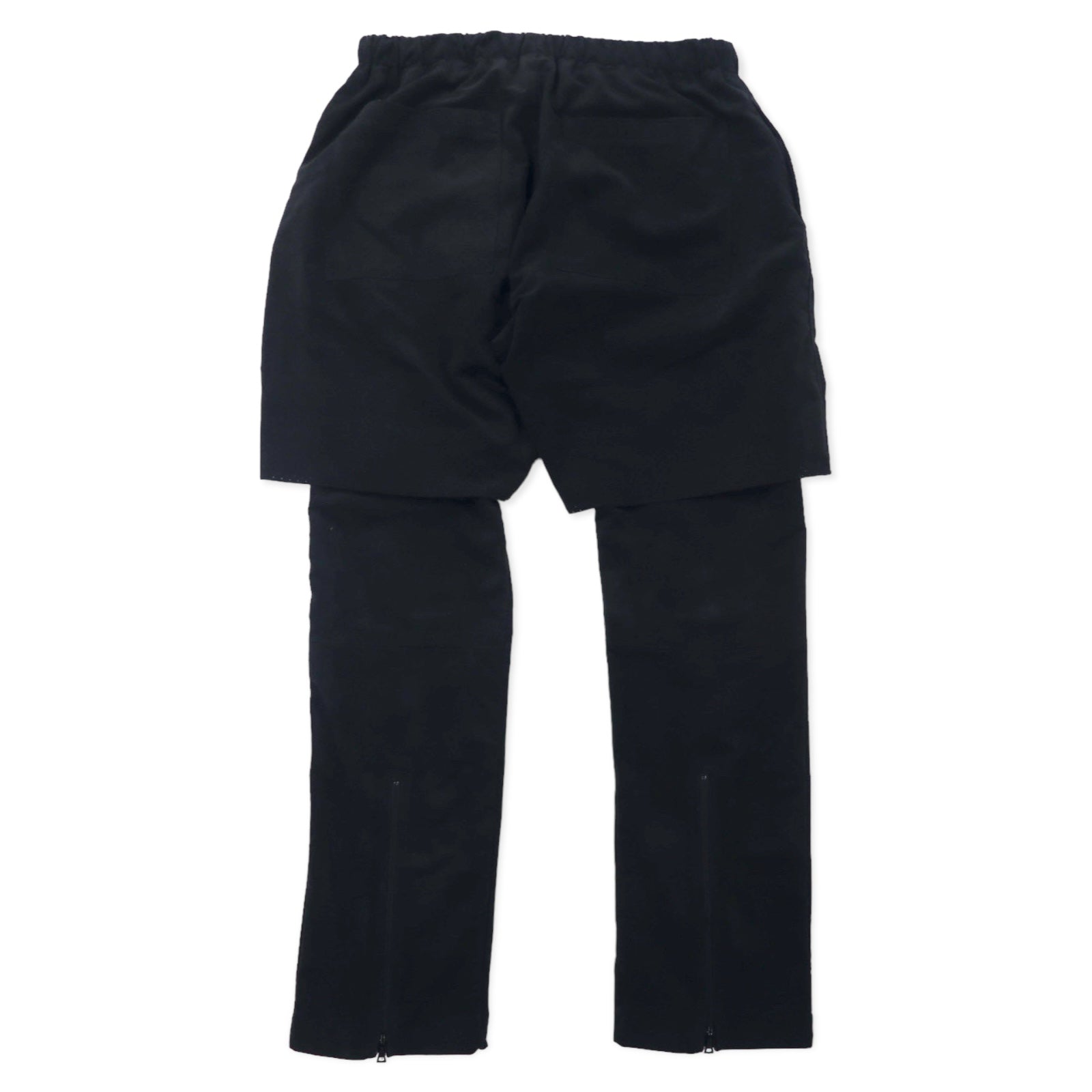 Sasquatch Fabrix, pantaloni a strati in finta pelle scamosciata, taglia M, neri, poliestere, 16AW-PA-007, Made in Japan