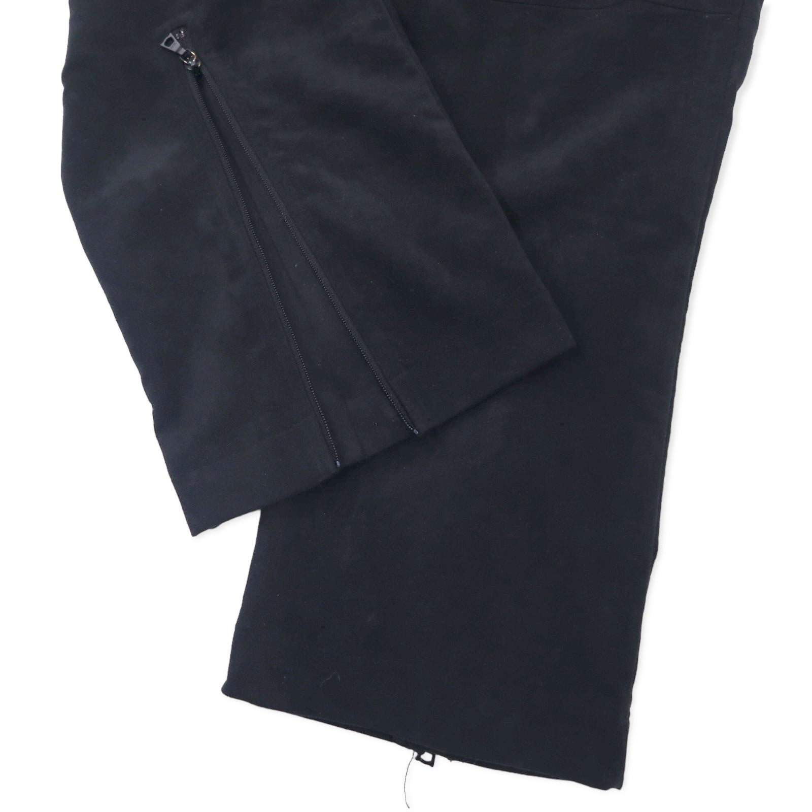 Sasquatch Fabrix, pantaloni a strati in finta pelle scamosciata, taglia M, neri, poliestere, 16AW-PA-007, Made in Japan