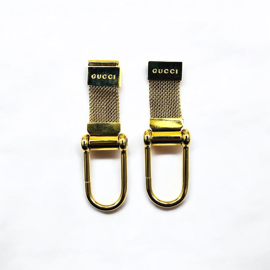 GUCCI イタリア製 セパレート キーホルダー キーリング ゴールド メタル メッシュ