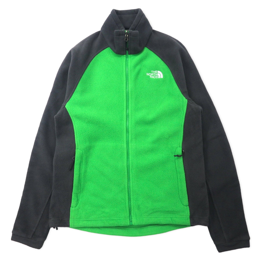 THE NORTH FACE Giacca in pile full zip S verde grigio poliestere ricamo logo monocromatico