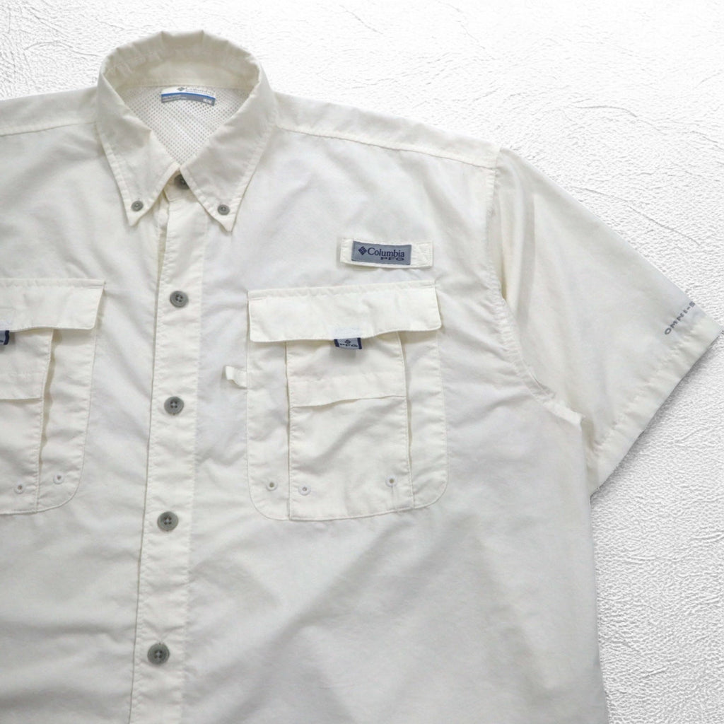 Columbia PFG Bahama II Maglia a Maniche Corte per Pesca M Bianco Nylon FM7047