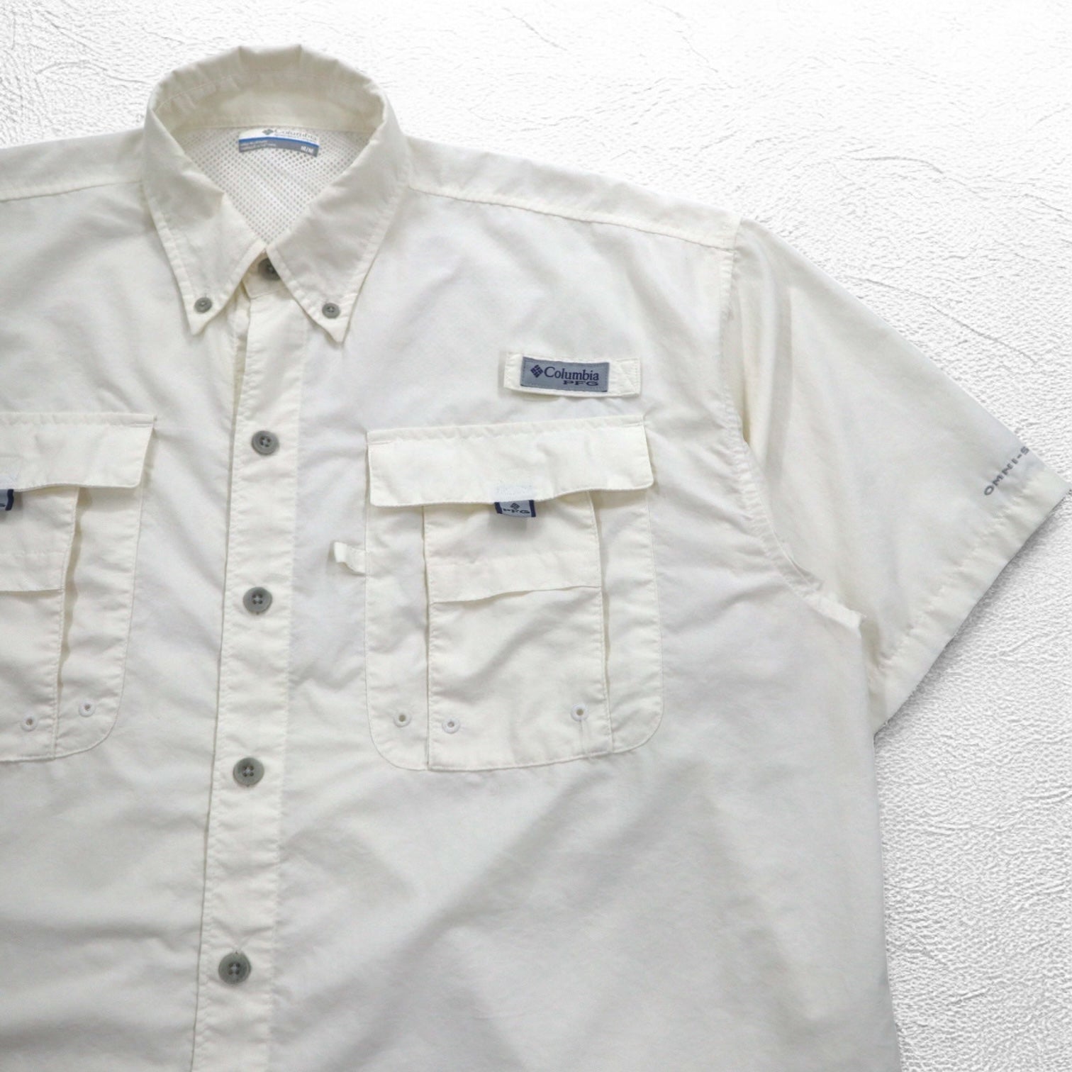 Columbia PFG Bahama II Maglia a Maniche Corte per Pesca M Bianco Nylon FM7047