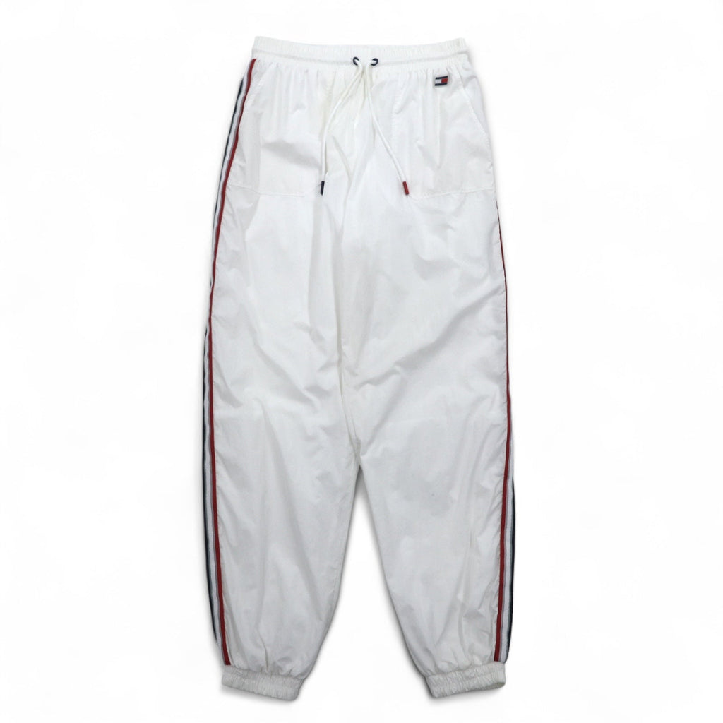 TOMMY HILFIGER SPORT ナイロン トラックパンツ ジャージ S ホワイト サイドライン