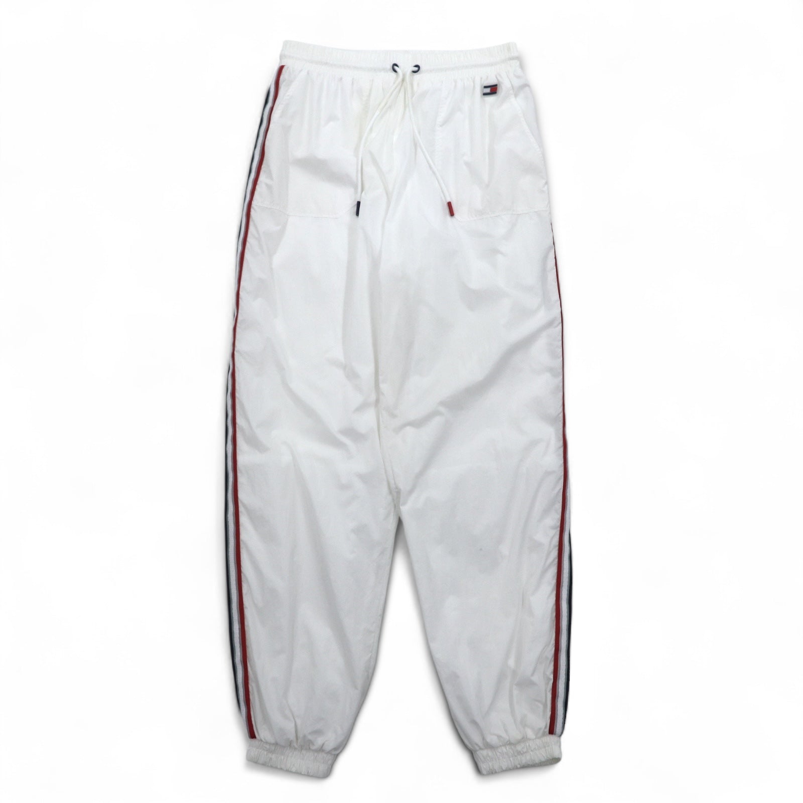 TOMMY HILFIGER SPORT ナイロン トラックパンツ ジャージ S ホワイト サイドライン