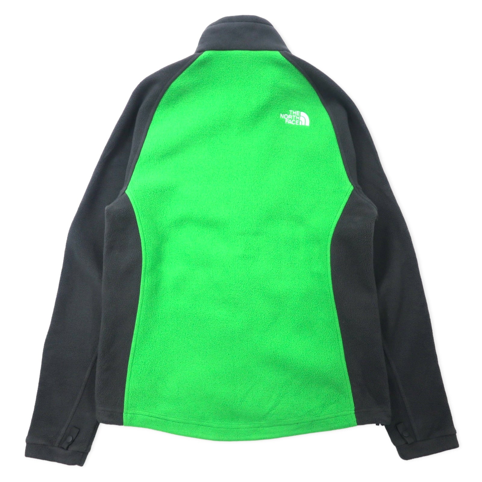 THE NORTH FACE Giacca in pile full zip S verde grigio poliestere ricamo logo monocromatico