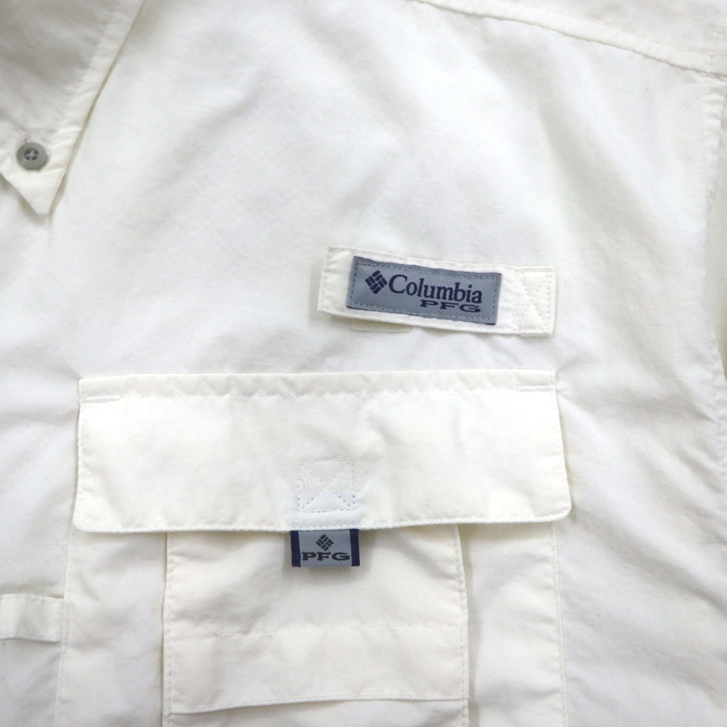 Columbia PFG Bahama II Maglia a Maniche Corte per Pesca M Bianco Nylon FM7047