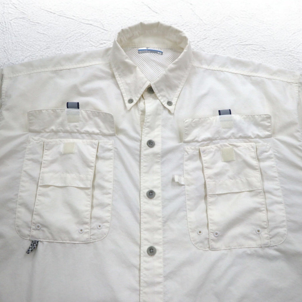 Columbia PFG Bahama II Maglia a Maniche Corte per Pesca M Bianco Nylon FM7047