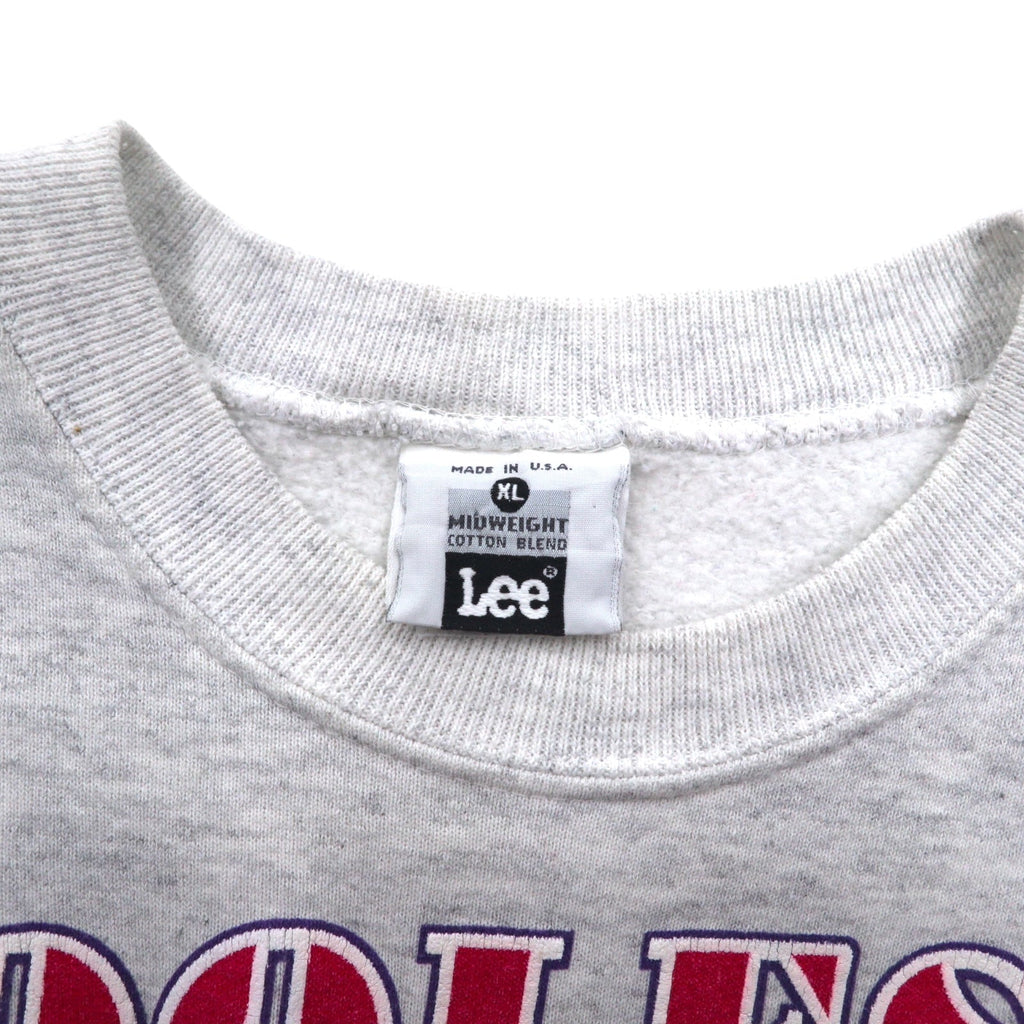 USA, anni '90, felpa stampata Lee, taglia XL, colore grigio, scritta "COOLEST GRANDMA IN THE WORLD"