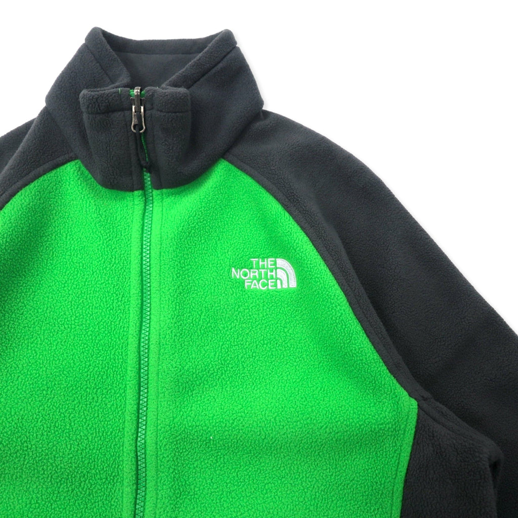 THE NORTH FACE Giacca in pile full zip S verde grigio poliestere ricamo logo monocromatico