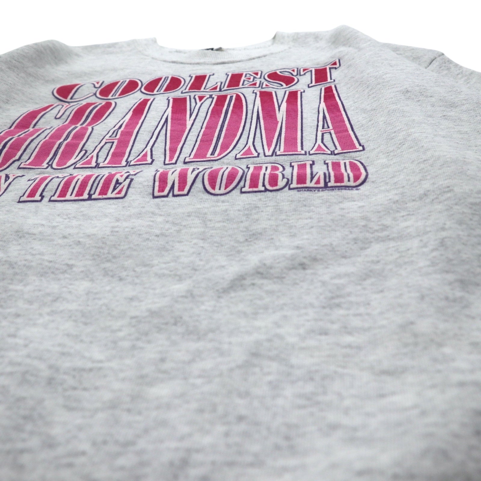 USA, anni '90, felpa stampata Lee, taglia XL, colore grigio, scritta "COOLEST GRANDMA IN THE WORLD"